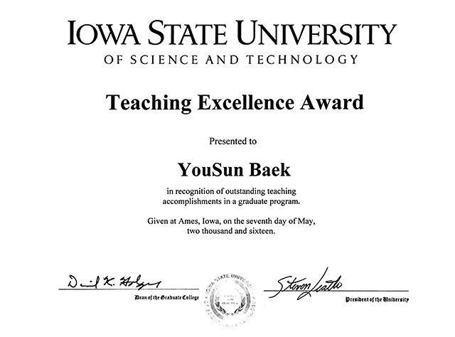 최고의 강의상(Teaching Excellence Award) 상장.jpg