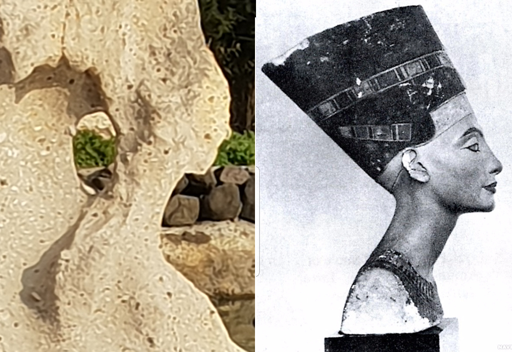 호미곶둘레길 미녀상(왼쪽)과 고대 이집트 미녀 네페르티티상.JPG