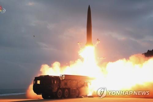 북한 미사일 발사. 연합 자료사진