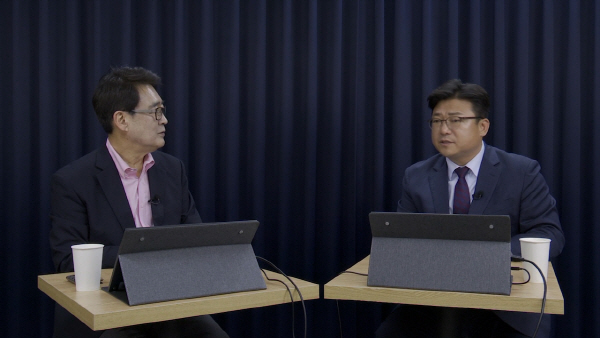 강명구 구미을 국회의원 당선인이 경북일보TV화통톡쇼에 출연해 22대 국회의원으로서 포부를 밝히고 있다.