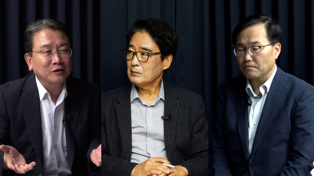 ▲ 왼쪽부터 강민구 민주연구원 부원장, 임한순 경일대 특임교수, 홍석준 전 국민의힘 의원.