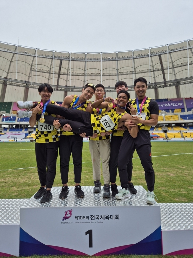 예천군청 조엘진, <b>전국체전</b> 단거리 <b>3관왕</b> 등극