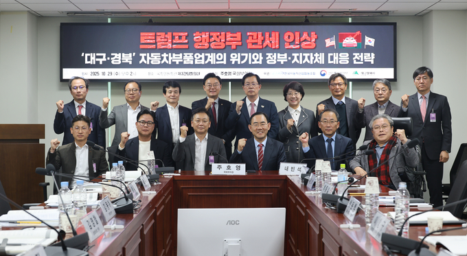 ▲ 국민의힘 주호영 국회부의장 주최 ‘대구·경북 자동차부품업계의 위기와 정부·지자체 대응 전략’ 간담회가 29일 오후 국회의원회관에서 열렸다. 국회부의장실