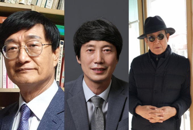 ▲ 왼쪽부터 제12회 청송객주문학대전 수필부문 심사위원인 허상문, 이동욱, 구활