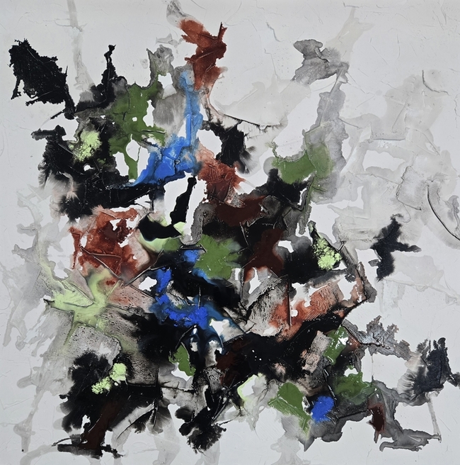 ▲ 박성희, 머무는흔적-시간에 입힌풍경, Mixed media on Canvas, 116.8x91.0cm